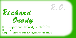 richard onody business card